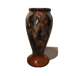 Brush McCoy Vase Beautiful 6-Inch Art Pottery Brown Onyx #745 Fall Colors Deco